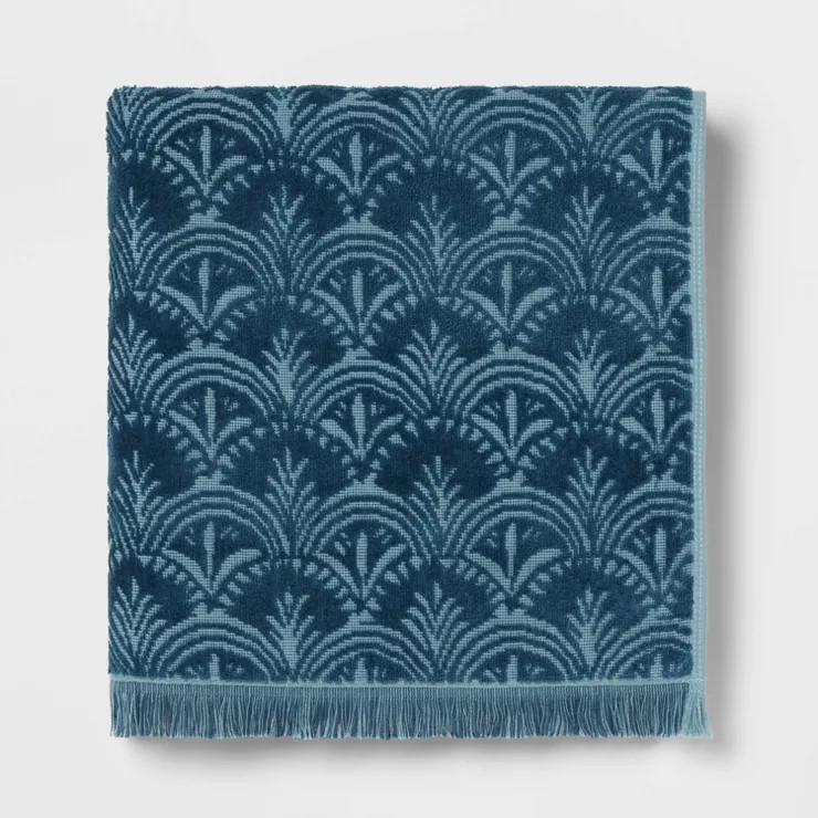 Plush Scallop Towel Teal Blue - Threshold™ | Target