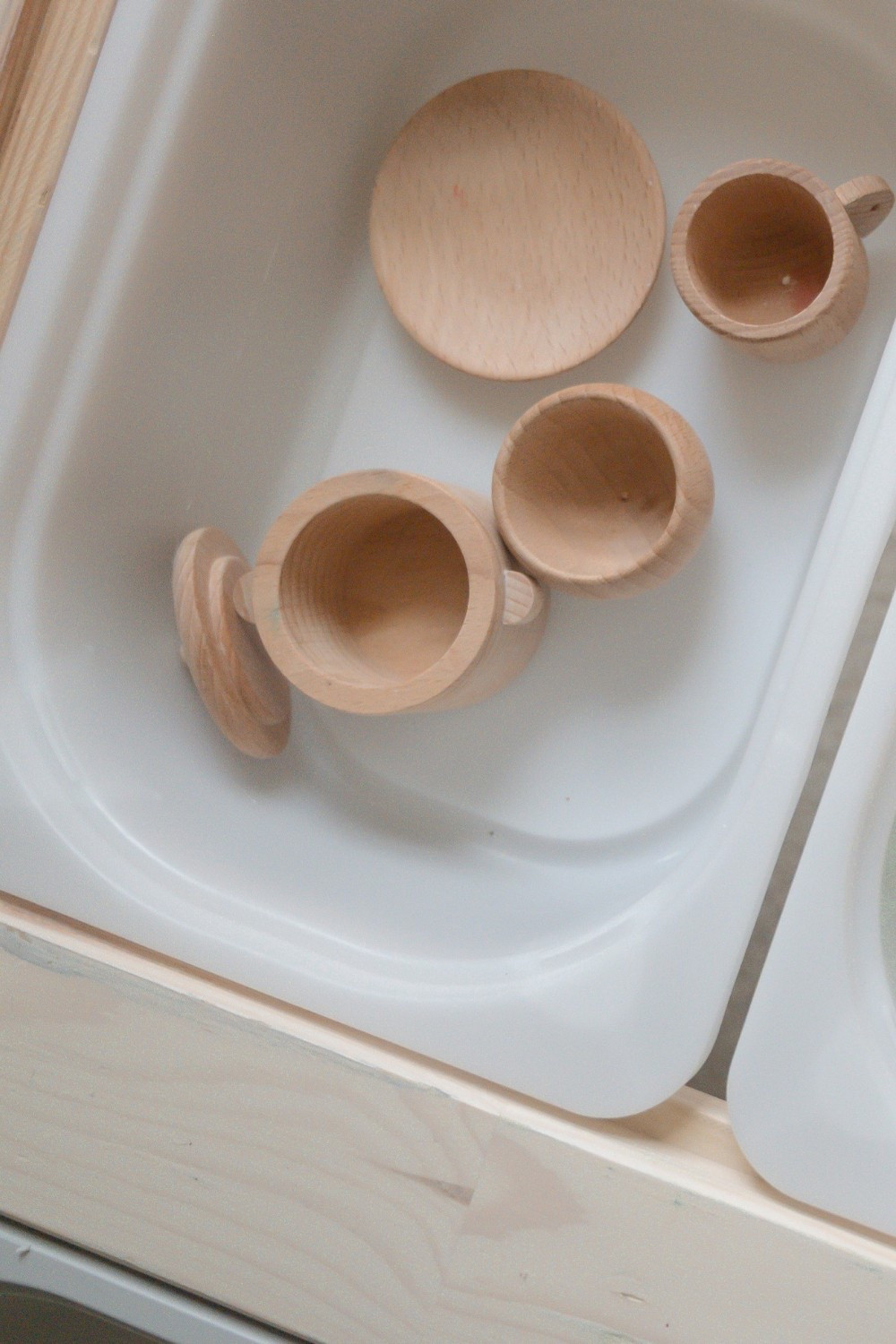 Exploring textures and developing fine motor skills with these wooden scoops, small bowls, cups, and tongs. Perfect for sensory play! 

#SensoryBin #ToddlerToys #FineMotorSkills #EducationalPlay

#LTKFindsUnder50 #LTKKids