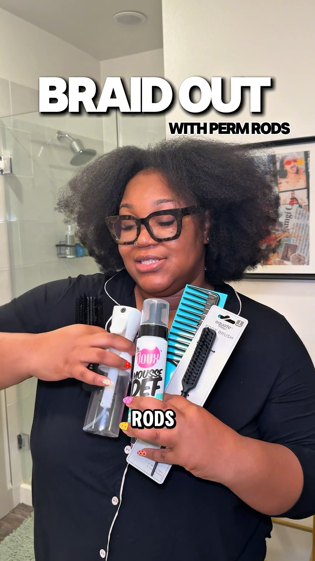 I started wearing my natural hair last year, but I’ve mainly been doing two-strand twists. So let’s try a braid-out with perm rods together. I’m actually really proud of myself because I braided it better than I thought I could. It wasn’t the neatest, but we definitely got the job done. Tune in to the next video to see how it turned out. #naturalcurls #braidout

#LTKgrwm #LTKBeauty