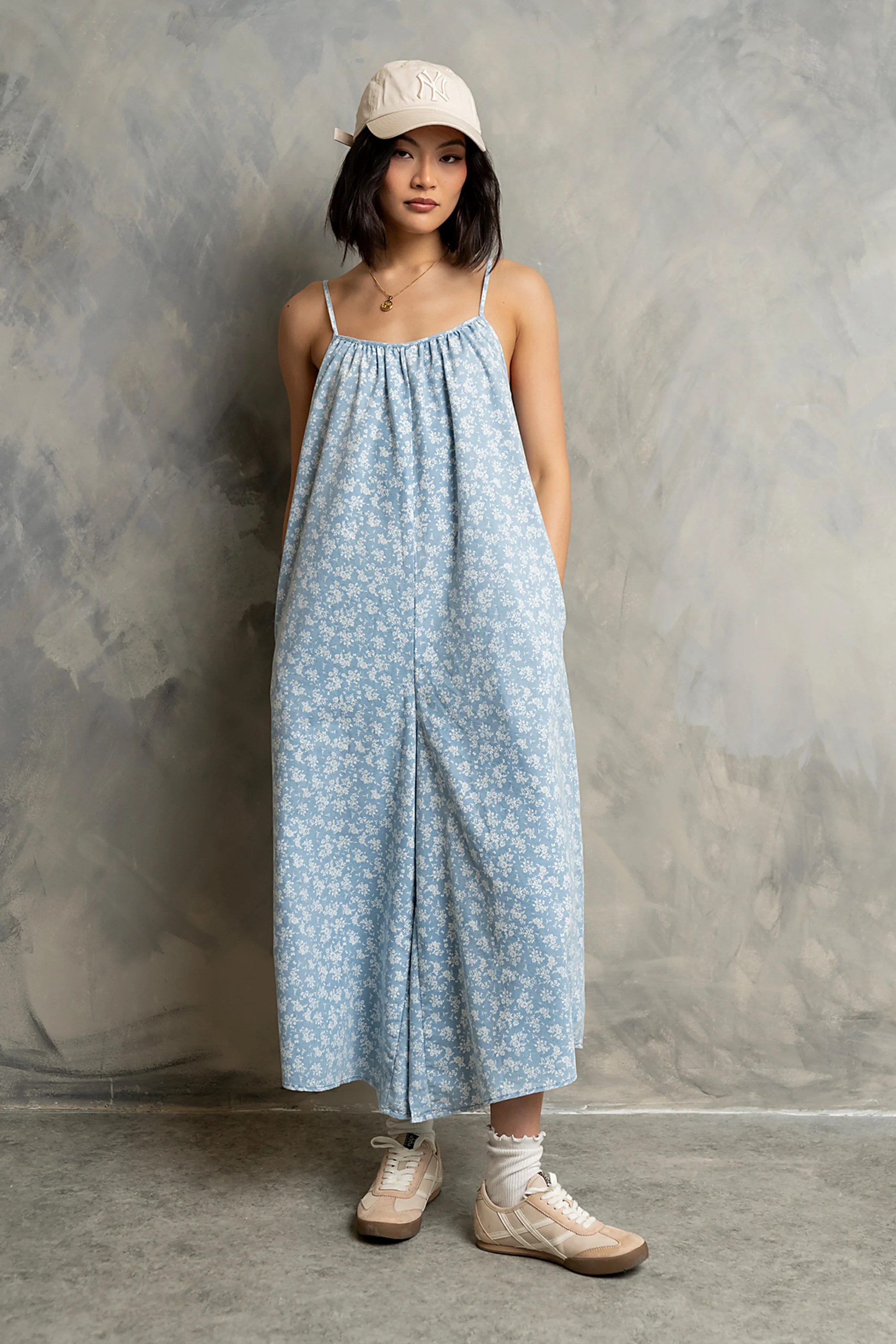 Brookelle Denim Floral Jumpsuit in Light Wash | Böhme US