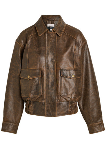 Daphne panelled leather jacket | Harvey Nichols