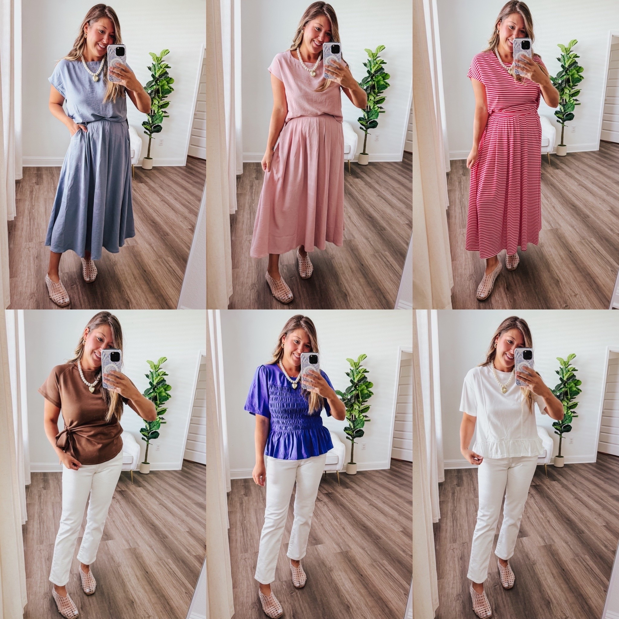 Casual workwear, teacher outfits, summer tops, white denim, travel outfits 

Wearing medium and 29 in jeans