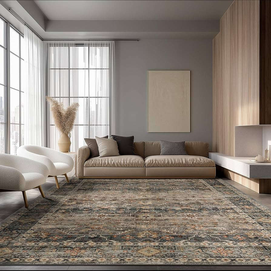 Area Rug Non Slip Machine Washable Ultra Soft Living Room/Bedroom/Kitchen/Outdoor/Classroom Camel... | Amazon (US)