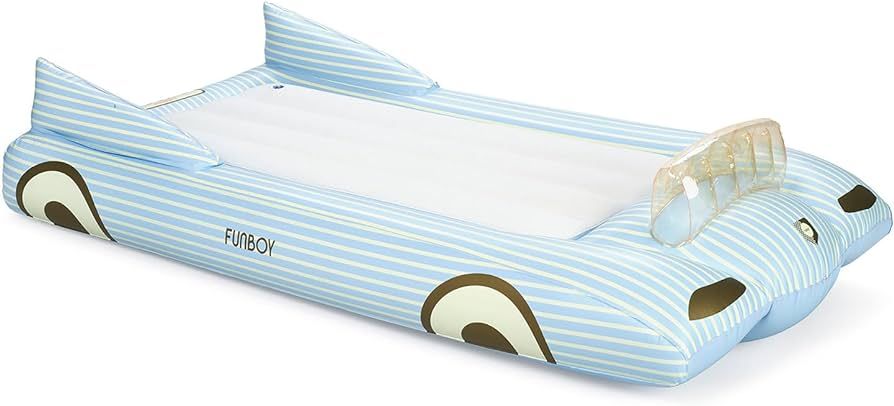 FUNBOY Kids Blue Inflatable Travel Bed & Mattress. Perfect for Sleepovers. Includes Carrying Case Storage Bag, Twin | Amazon (US)