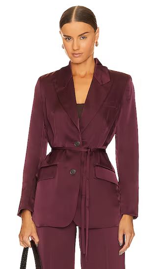 Soft Blazer With Sash in Fig | Revolve Clothing (Global)