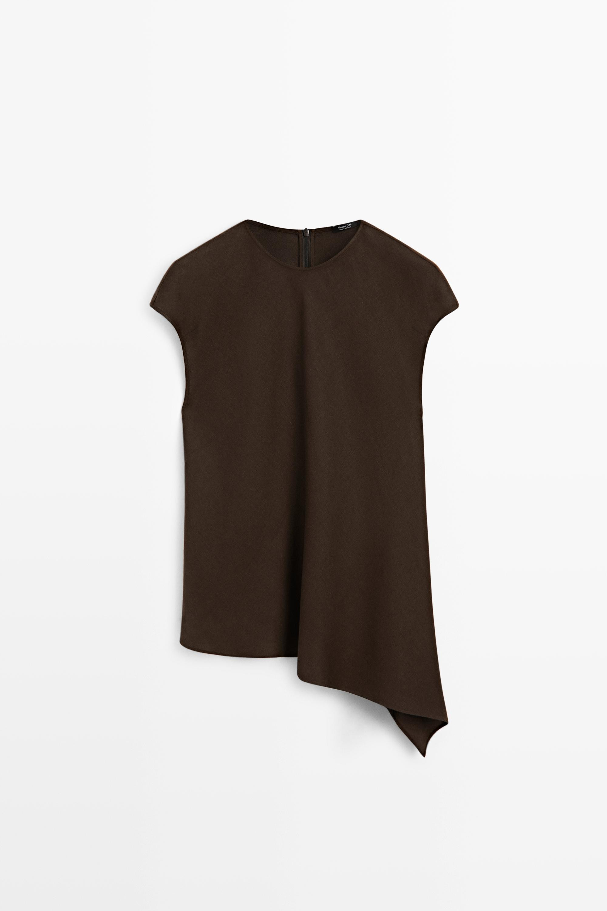 Top asimmetrico 100% lino | Massimo Dutti IT