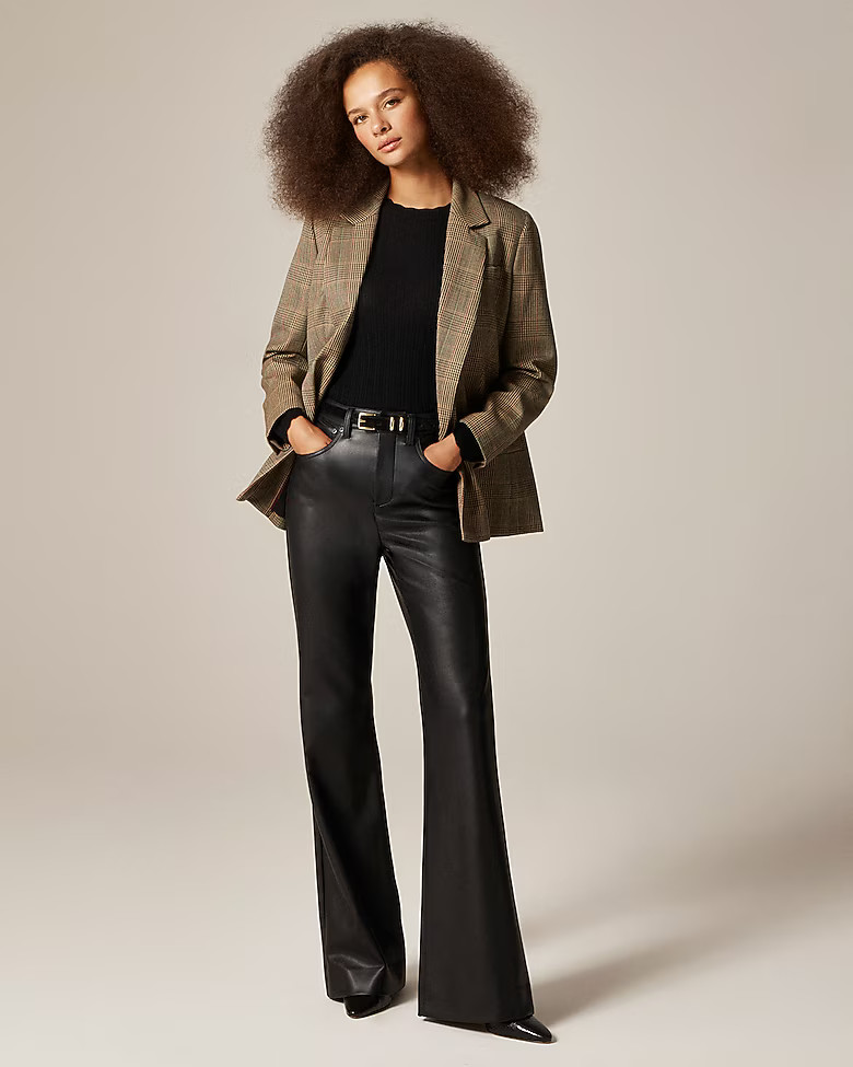 Vintage flare pant in faux leather | J. Crew US