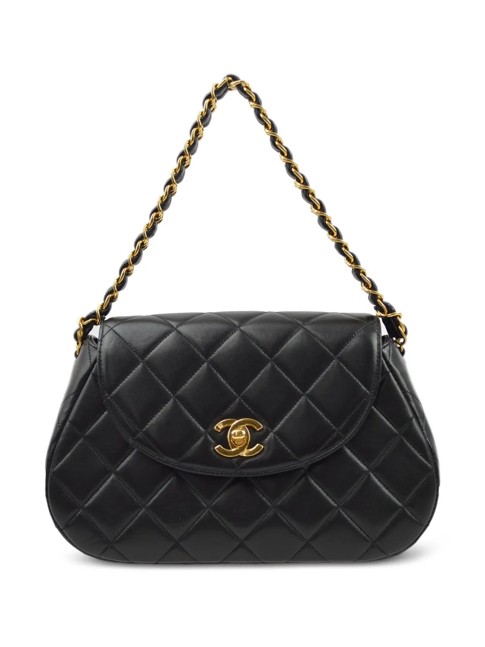 CHANEL Pre-Owned 1997 diamond-quilted Leather Handbag | Black | FARFETCH IN | Farfetch Global
