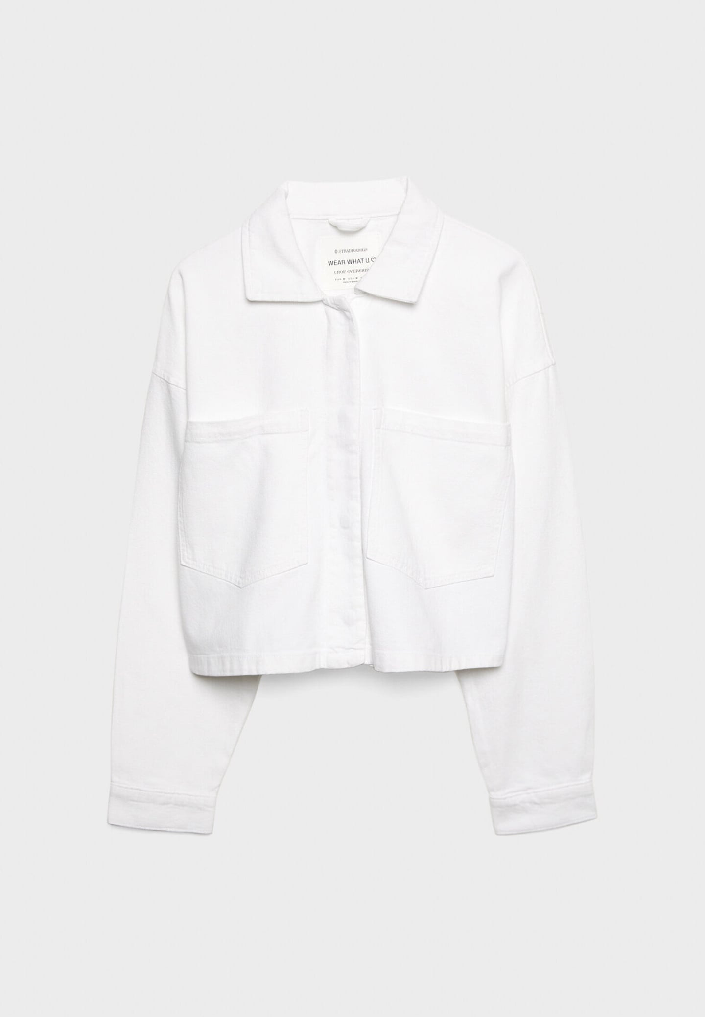 Cropped twill overshirt | Stradivarius (UK)