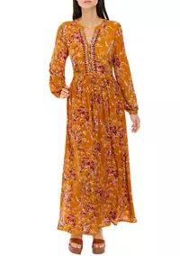 Wonderly Women's Embroidered Split Hem Maxi Dress | Belk