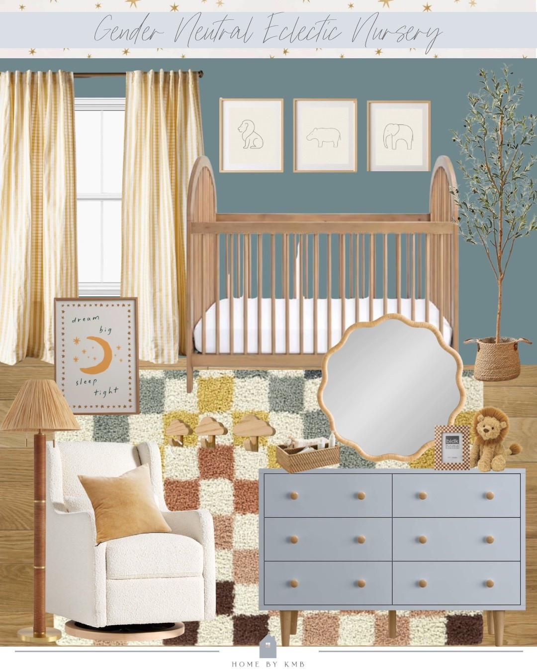 Gender neutral eclectic nursery design | colorful nursery 

#LTKBaby #LTKBump #LTKHome