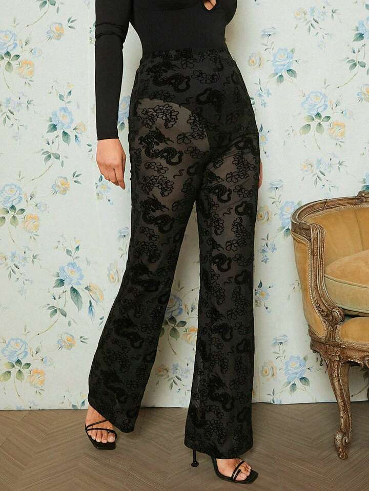 SHEIN SXY Ladies' Lace Detail Long Leggings Birthday Outfit Spring Women Clothes Prom Dress Valen... | SHEIN