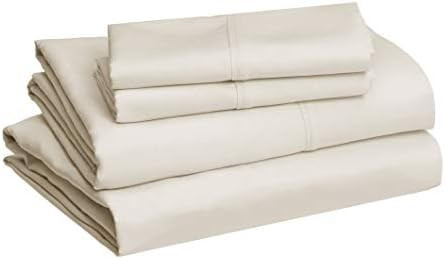 Amazon Basics Lightweight Super Soft Easy Care Microfiber Bed Sheet Set with 14" Deep Pockets - Q... | Amazon (US)