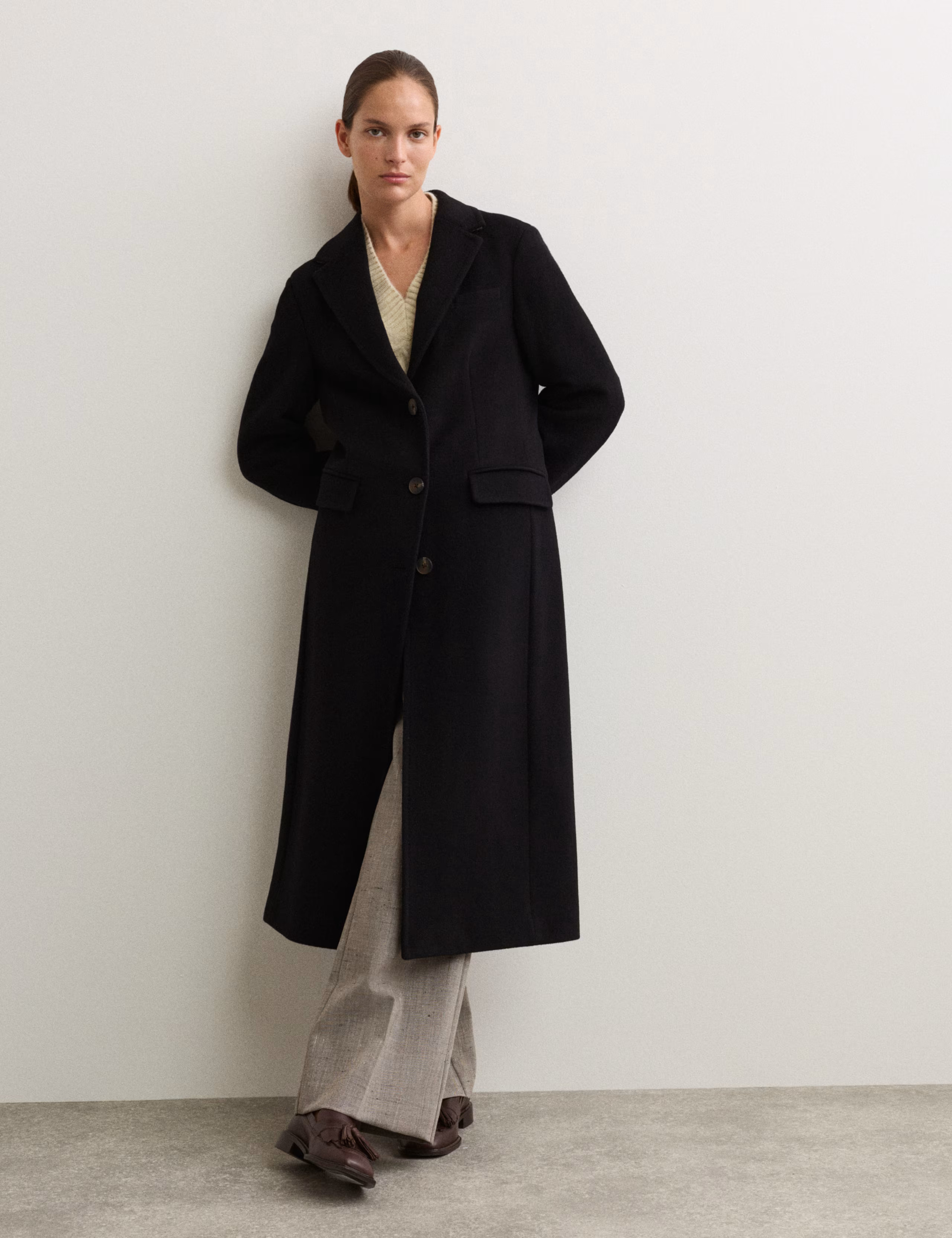 Longline Pure Wool Boyfriend Coat | Marks & Spencer (UK)
