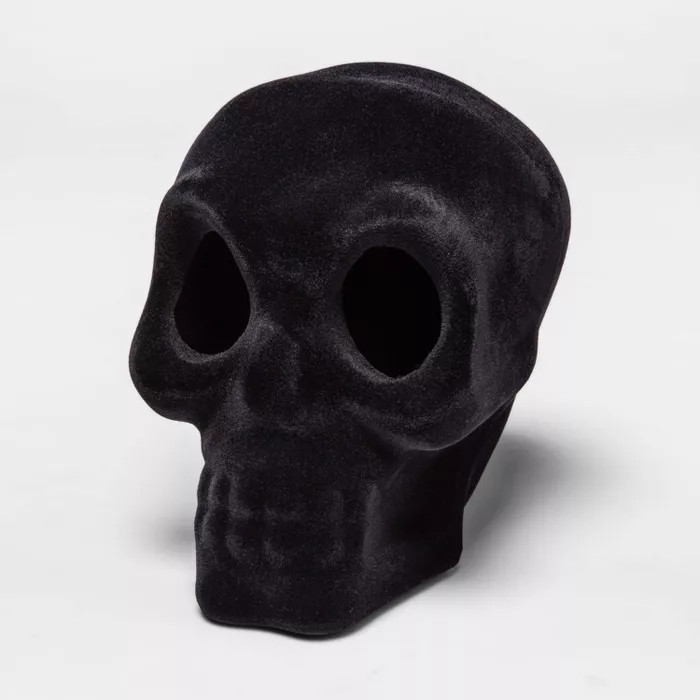 Large Flocked Resin Decorative Halloween Skull - Hyde & EEK! Boutique™ | Target