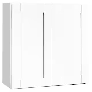 Hampton Bay Shaker 30 in. W x 12 in. D x 30 in. H Assembled Wall Kitchen Cabinet in Satin White K... | The Home Depot