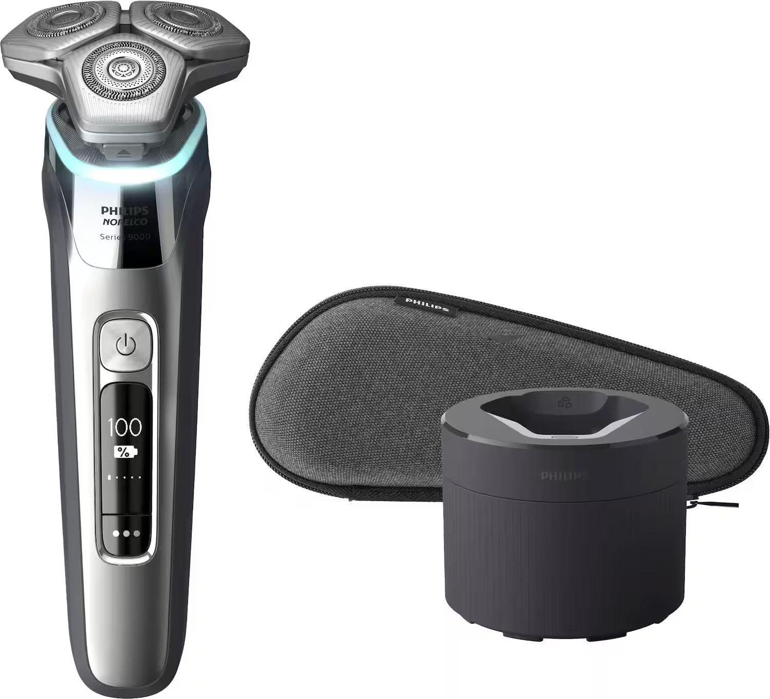 Philips Norelco 9500 Rechargeable Wet/Dry Electric Shaver with Quick Clean, Travel Case, and Pop ... | Best Buy U.S.