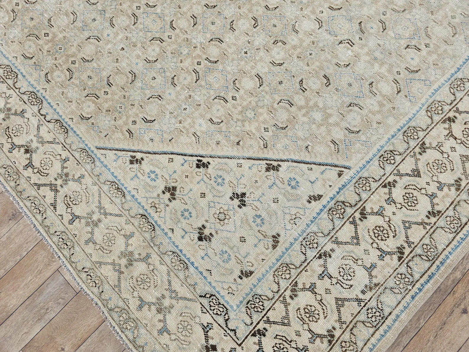 10x12 Mahal Rug, Vintage Large Rug, Neutral Handmade Rug, Oversized Wool Rug, Handmade Brown Rug,... | Etsy (US)