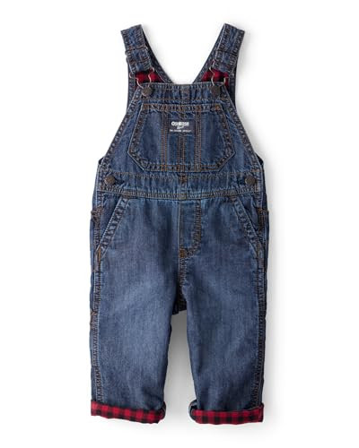 Oshkosh Boys World's Best Overalls, Blue Buffalo Check, 9M | Amazon (US)