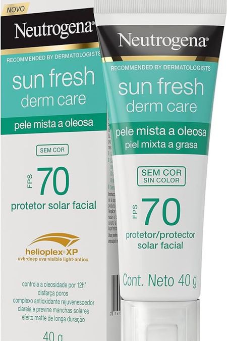 Neutrogena Sun Fresh Protetor Solar Facial Para Pele Oleosa Derm Care Sem Cor FPS 70, 40g

#LTKbrasil #LTKbeauty