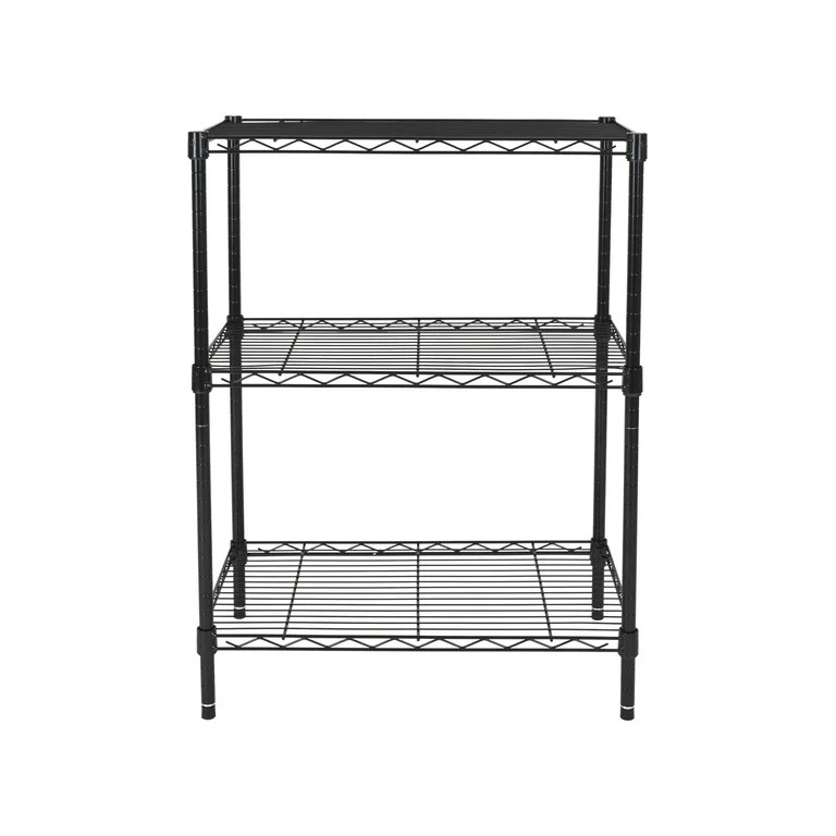 Hyper Tough 3-Tier Multipurpose Wire Shelving Rack, Black Color,750lbs Load Capacity, for Adult | Walmart (US)