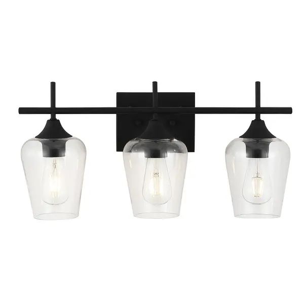 GetLedel 3-Light Vanity Light Sconce With Clear Glass Shades - On Sale - Overstock - 34286385 | Bed Bath & Beyond