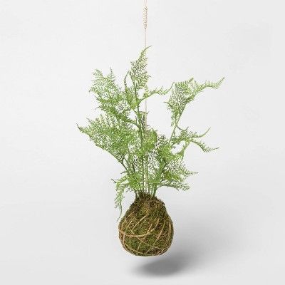 14" x 8" Artificial Hanging Moss Ball with Fern Green - Threshold™ | Target
