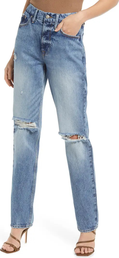 Good American Good '90s Icon High Waist Straight Leg Jeans | Nordstrom | Nordstrom