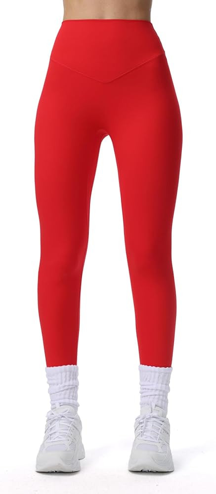 Aoxjox High Waisted Workout Breeze Leggings for Women Tummy Control Buttery Soft Yoga Pants 24"/2... | Amazon (US)