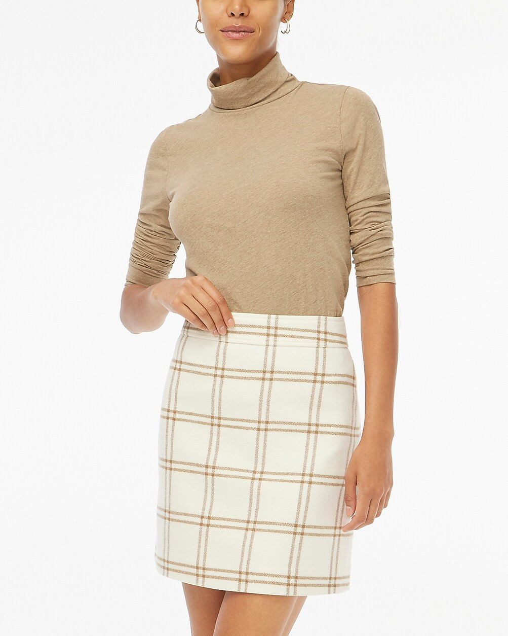 Plaid wool-blend A-line mini skirt | J.Crew Factory
