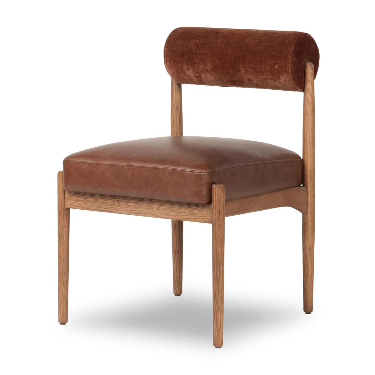 Ebern Designs Barrau Genuine Leather Upholstered Back Side Chair Dining Chair | Wayfair | Wayfair North America