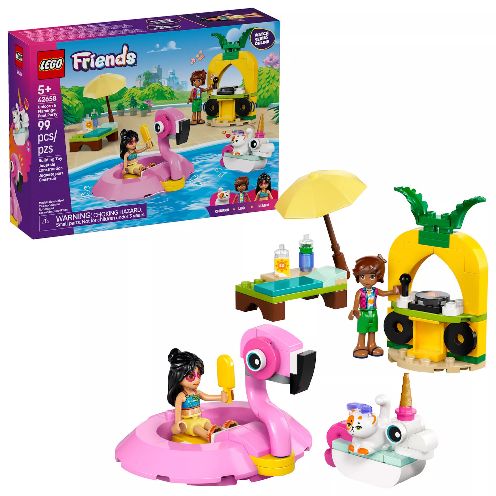 LEGO Friends Unicorn & Flamingo Pool Party 42658 Building Kit (99 Pieces) | Kohl's