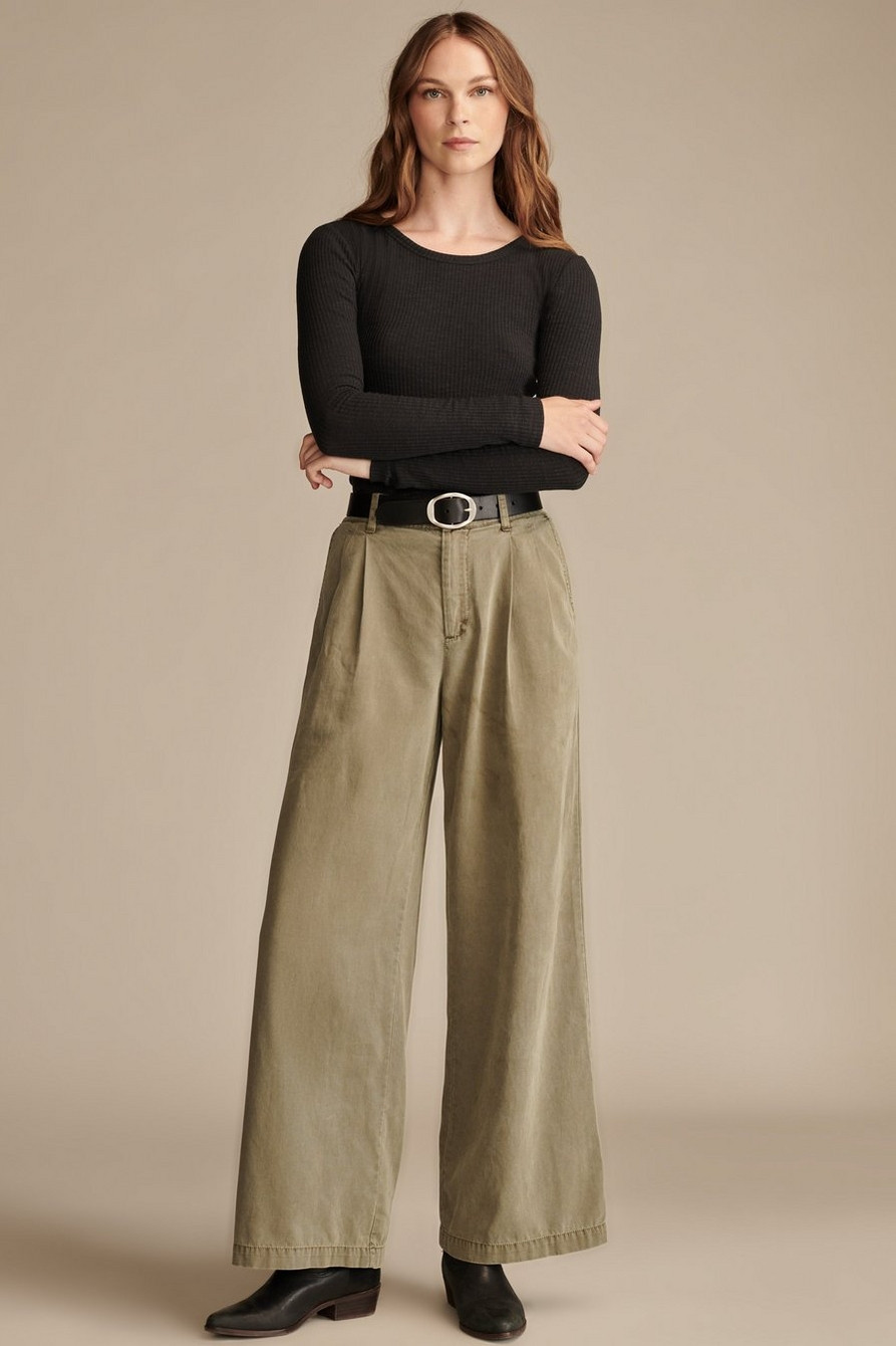 CLASSIC WIDE LEG PLEATED PANT | Lucky Brand