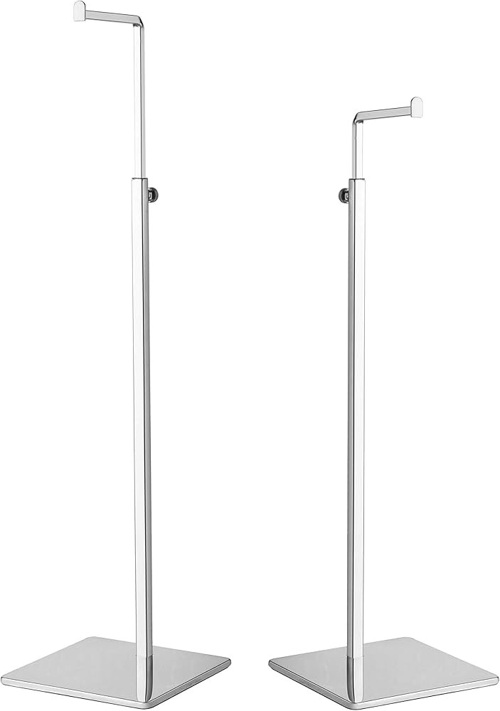 Elitnus Tabletop Chrome Purse Display Stand - 2 Pack Polished Silver Counter Adjustable Height Handb | Amazon (US)