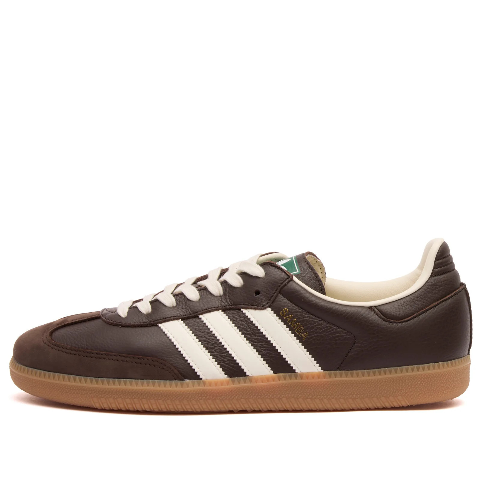 Adidas Samba OG Sneaker in Dark Brown/Off White/Gum4, Size UK 11.5 | END. Clothing