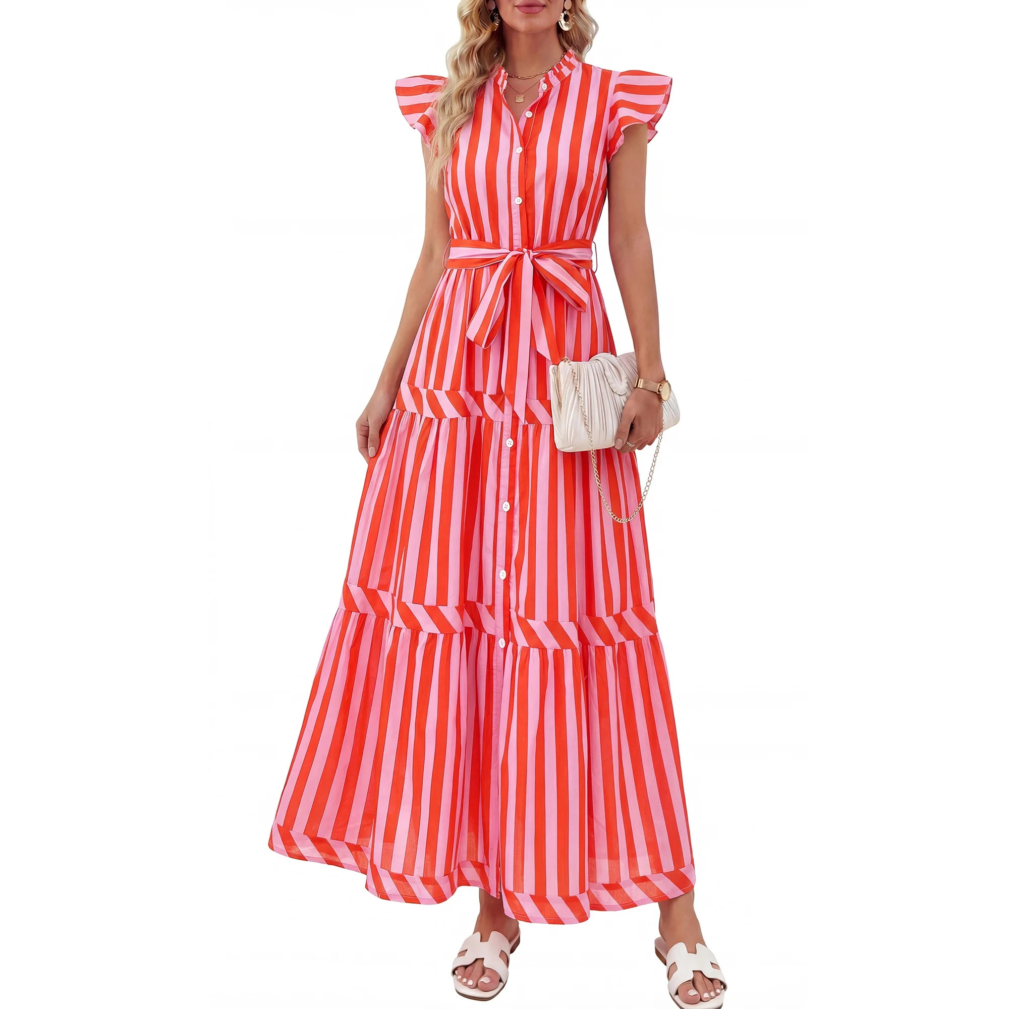 Pretty Garden Women's Belted Dress | Walmart (US)