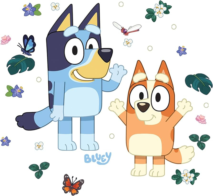 RoomMates Bluey and Bingo Character Blue Peel and Stick Wall Decals, RMDM5560 | Amazon (US)