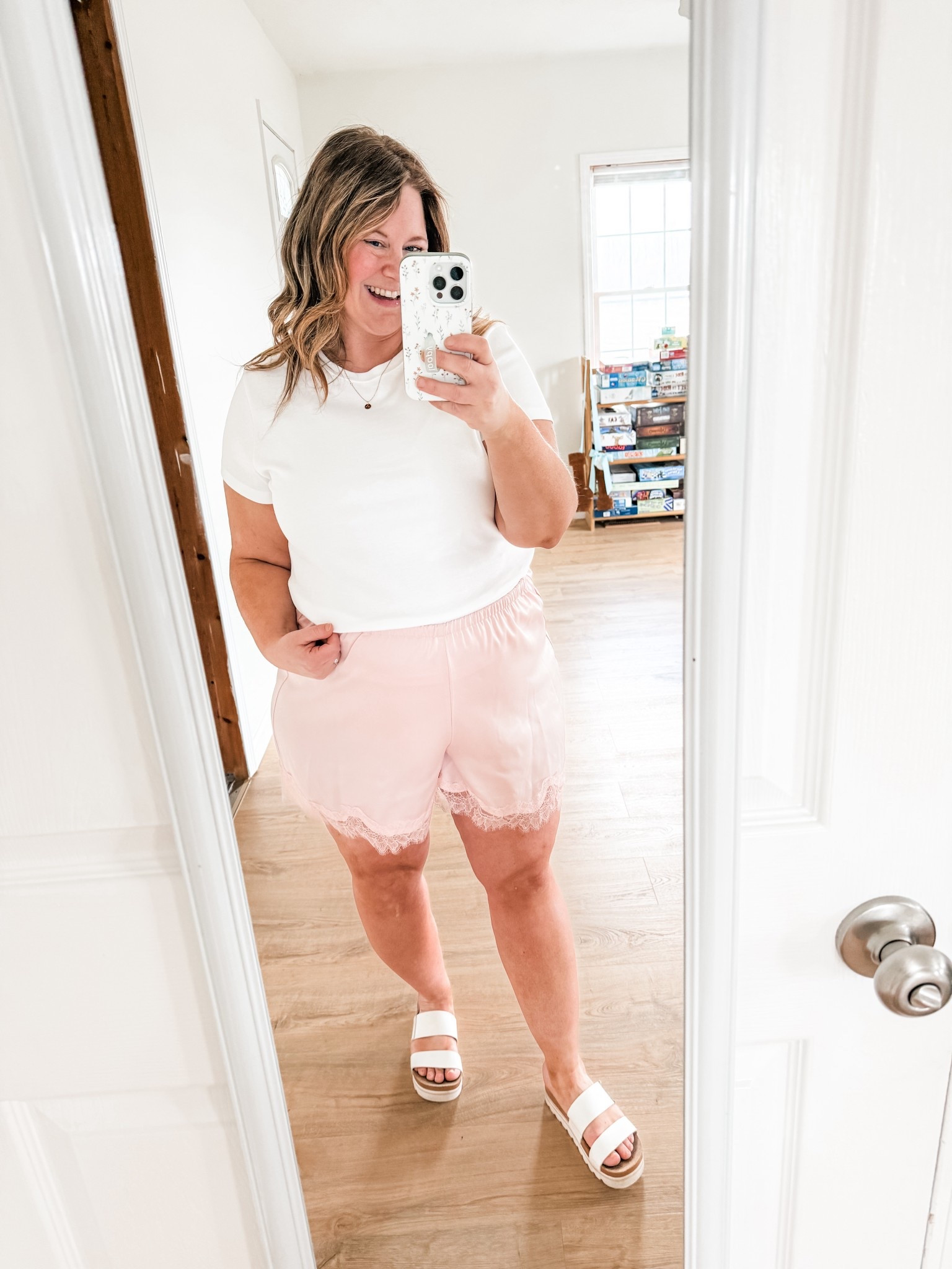 These satin shorts are so pretty! Wearing an XXl (sized up for the bump) but I’d go true to size.  

#LTKBump #LTKMidsize #LTKSeasonal