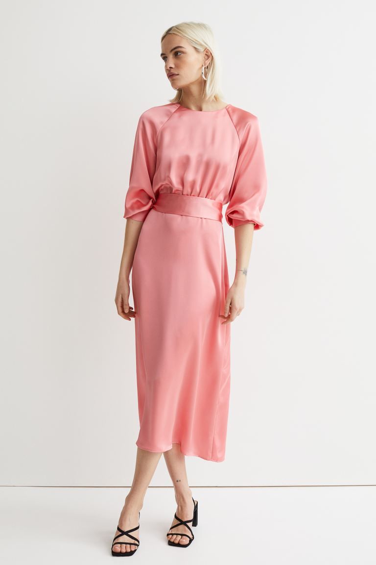 Tie-belt Satin Dress | H&M (US + CA)