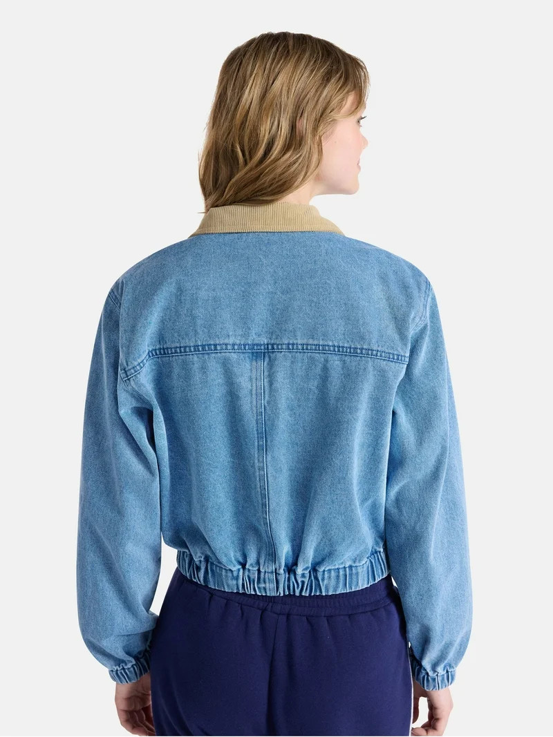Netflix Stranger Things Cotton Denim Jacket from No Boundaries, Women’s and Women’s Plus | Walmart (US)
