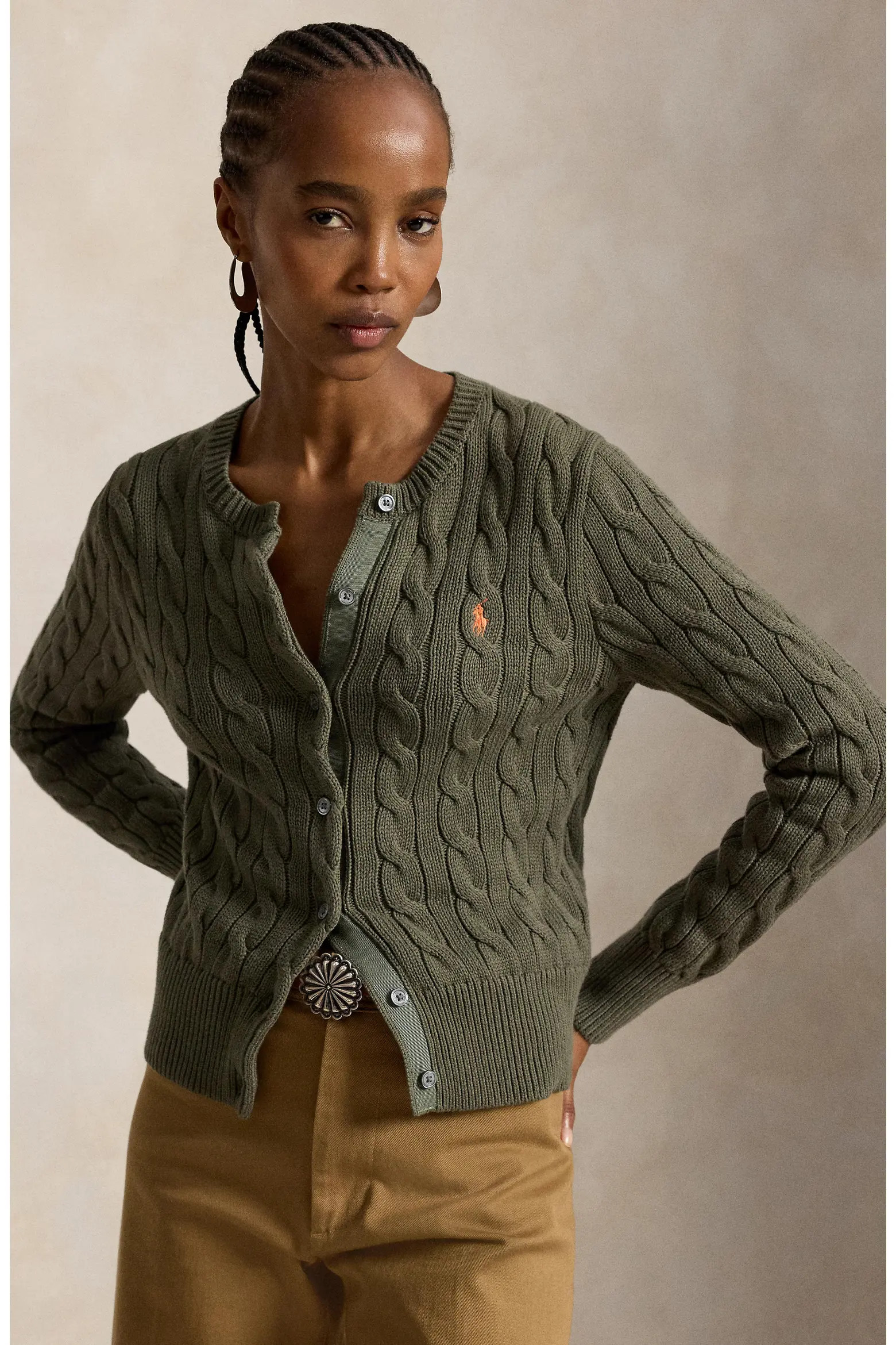 Polo Ralph Lauren Cable Cotton Cardigan (Women) | Nordstrom | Nordstrom