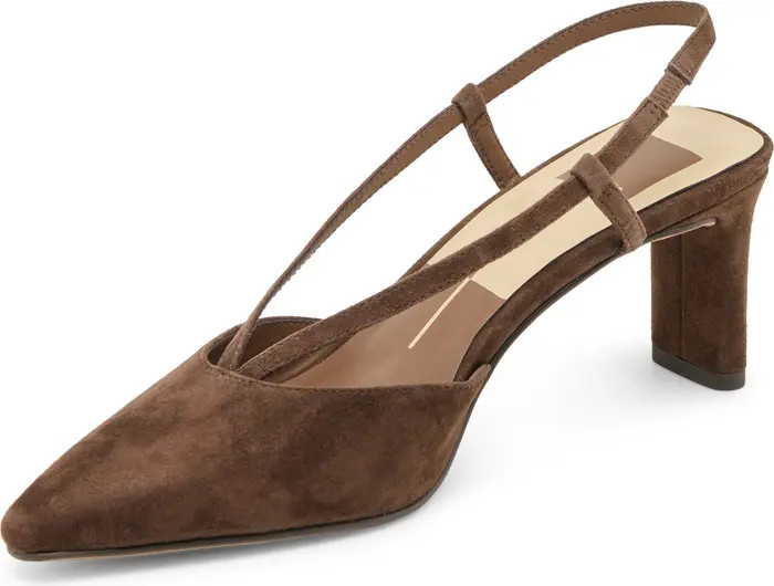 Dolce Vita Ginay Slingback Pump in Bone Leather at Nordstrom, Size 9.5 | Nordstrom