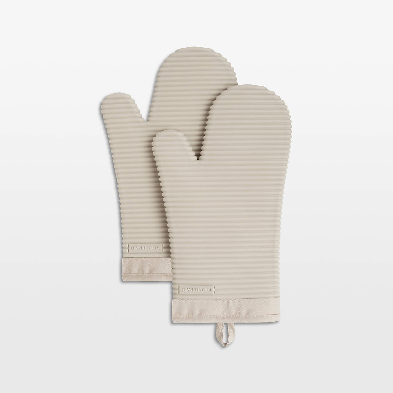 KitchenAid Milkshake Ribbed Soft Silicone Oven Mitts, Set of 2 + Reviews | Crate & Barrel | Crate & Barrel