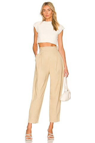 Bardot Paperbag Utility Pant in Beige from Revolve.com | Revolve Clothing (Global)