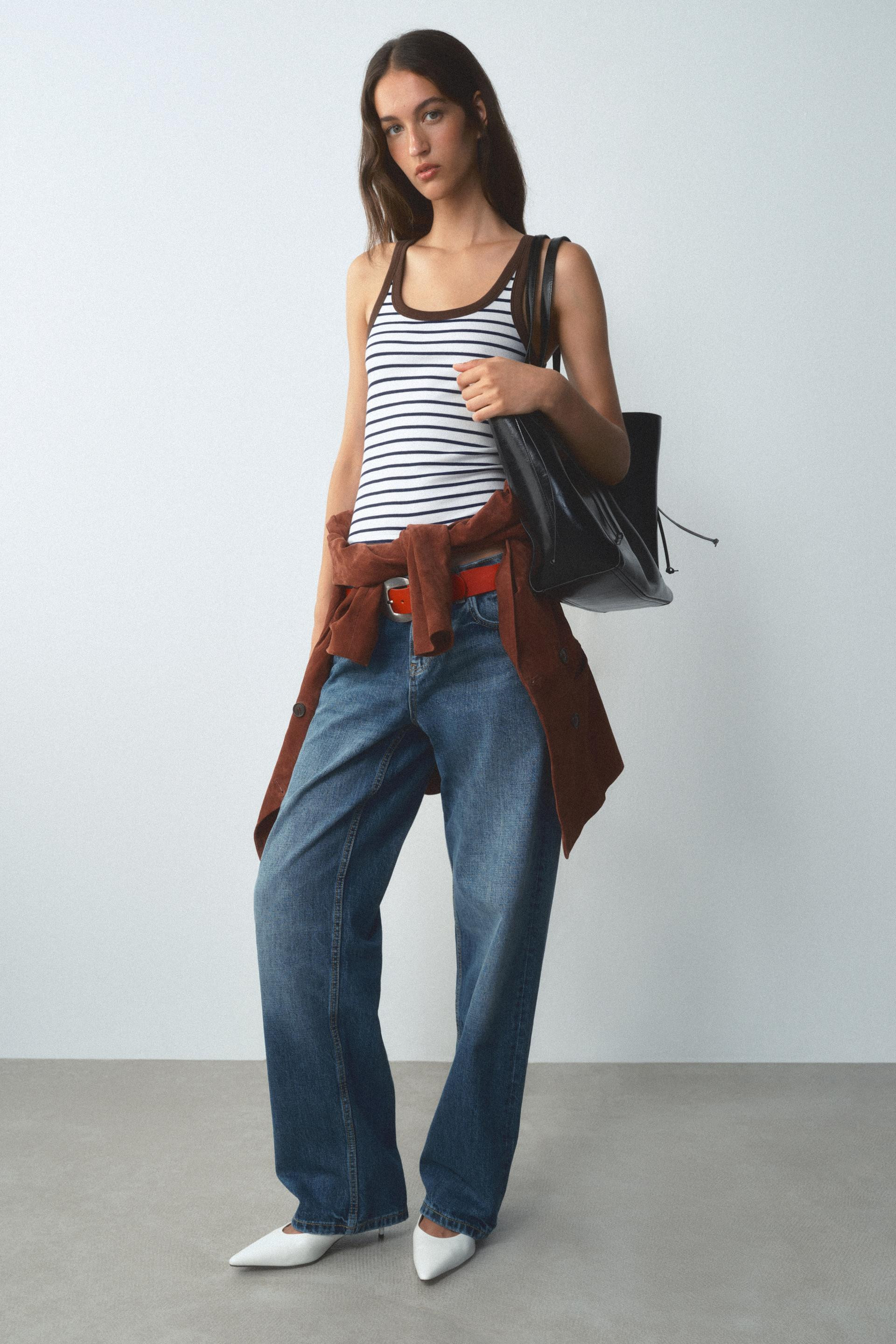 Zara - Ribbed Sleeveless Top - Women - Wine - Women | Zara US