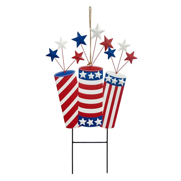Triple Firecracker Yard Stake, 28" | At Home
