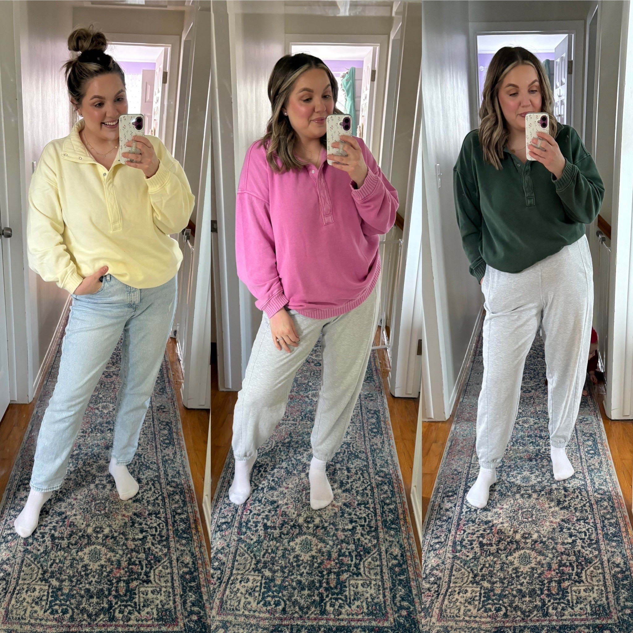 Sale alert.🚨 - 40% off oh snap! Sweatshirts 

My absolute favorite sweatshirt is back and is some fun spring colors. I ordered the hot fuchsia color SO fast! 

Runs oversized. I grabbed mine in a medium, but I think I prefer a small as shown in the green shade 

@Aerie 



#LTKmomlife #LTKootd #LTKdayinmylife