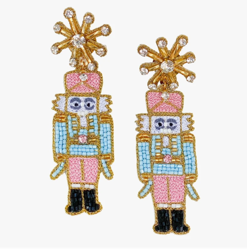 Pastel Nutcracker Beaded Earrings | Sorelle Gifts
