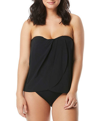 Coco Reef Contours Bra Sized Clarity Bandeau Tankini Top & High-Waist Bikini Bottoms & Reviews - ... | Macys (US)