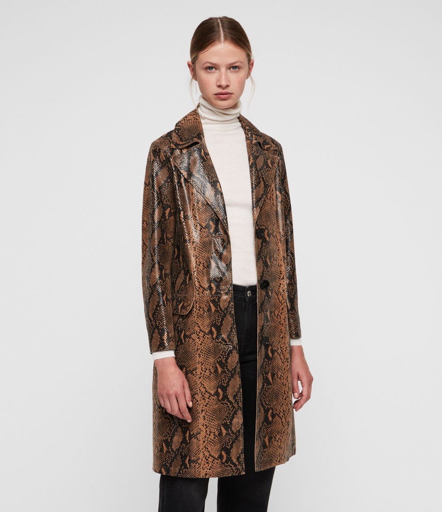 "Oba Leather Mac" | AllSaints (UK)